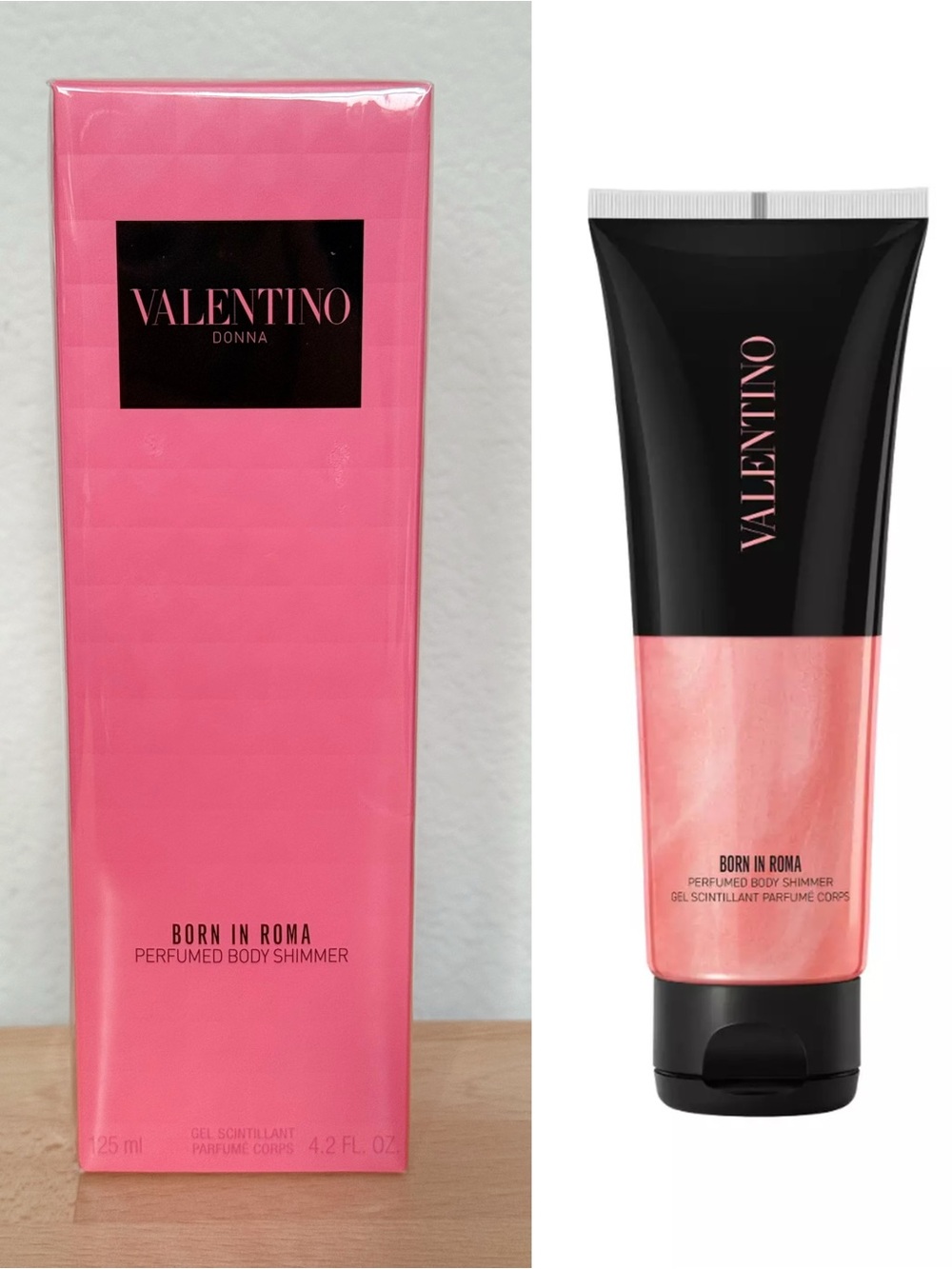 Valentino Born In Roma Perfumed Body Shimmer - Pink and Black